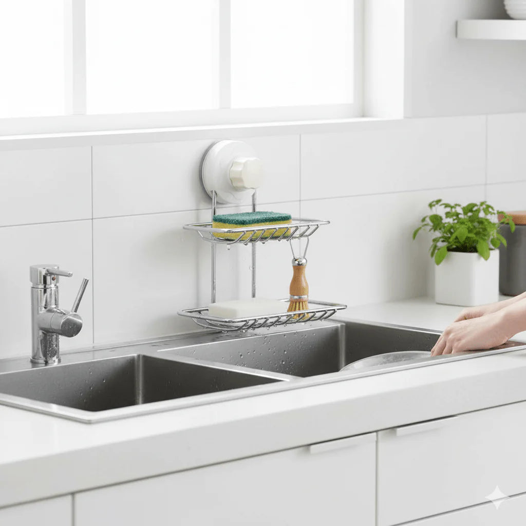 DualLayer Wall-Mount Soap Holder