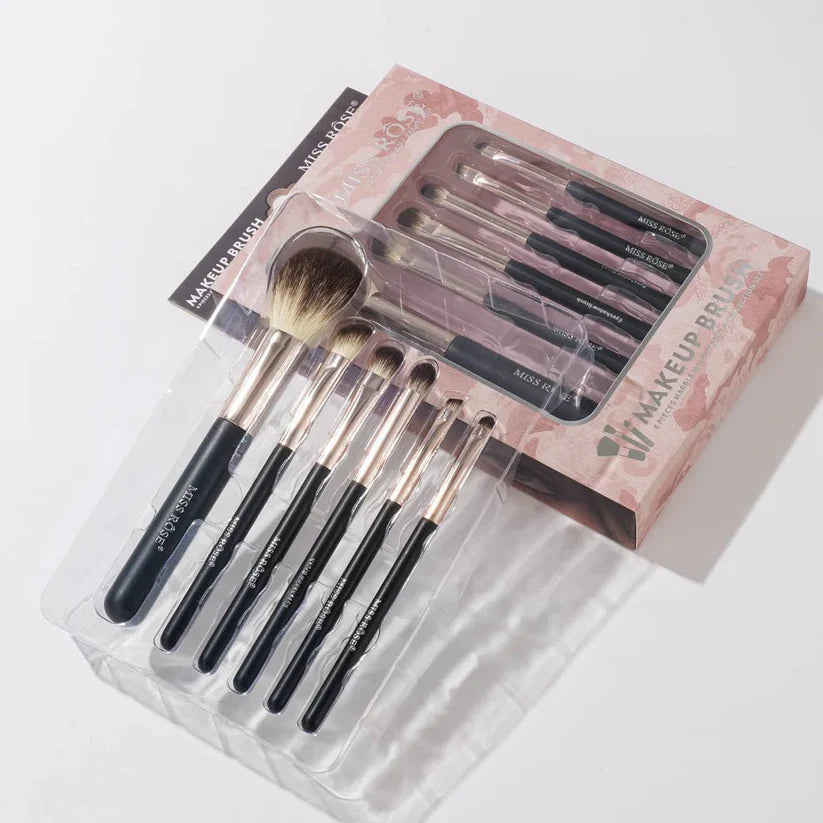 Miss Rose - Professional 6 Marble Makeup Brush Set